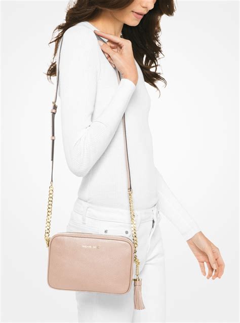 michael kors ginny leather crossbody|Michael Kors leather crossbody handbags.